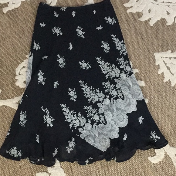 Vintage 90’s Silk Floral Slip Skirt - Picture 1 of 3